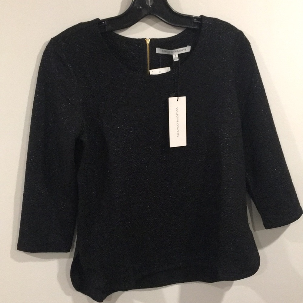 COLLECTIVE CONCEPTS Women’s Black Top Size Small